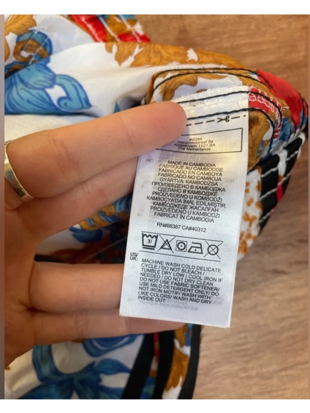 Adidas x HER Studio London track pants striped floral baggy drawstring SMALL - Picture 6 of 11